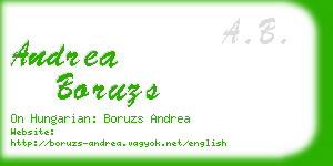 andrea boruzs business card